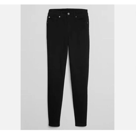 GAP Mid-Rise Universal Legging Plus Size 20/35 SHORT Black Jeans RETAIL $60 - Picture 3 of 8